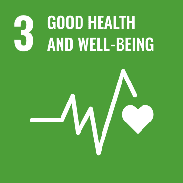 UN SDG 3 Good health and well-being logo"