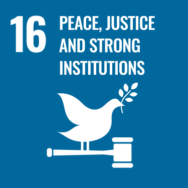UN SDG 16 logo"