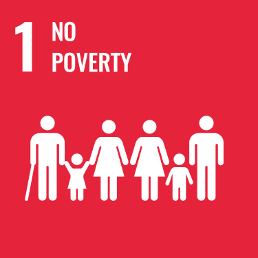 UN SDG 1 No Poverty logo"