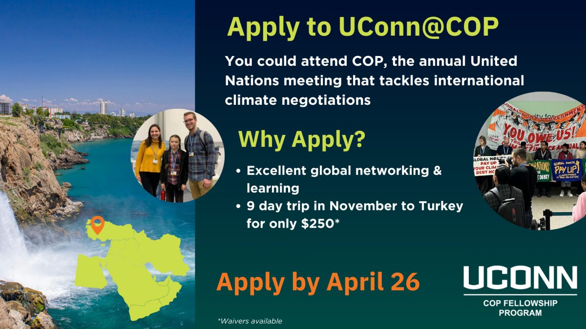 Apply to UConn@COP. Click image for website details.