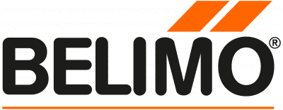 BELIMO wordmark in black with orange accent lines